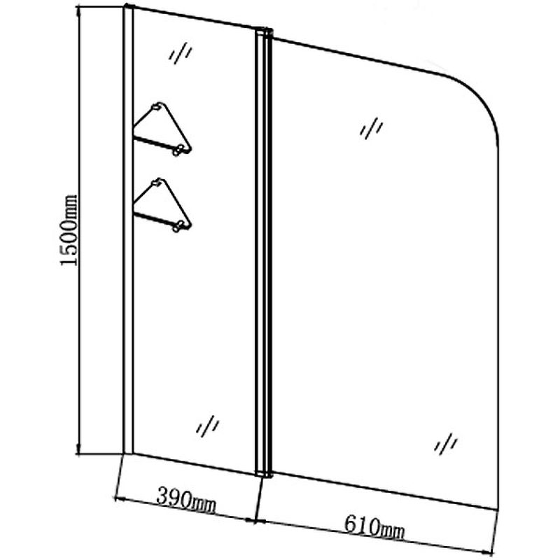 Приобрести grossman шторка для ванны 100х140 см, хром/прозрачное gr-101