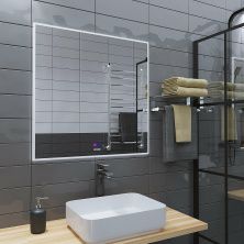 Grossman Зеркало с подсветкой Pragma Норма 80х80 см, с подогревом, белое 188080