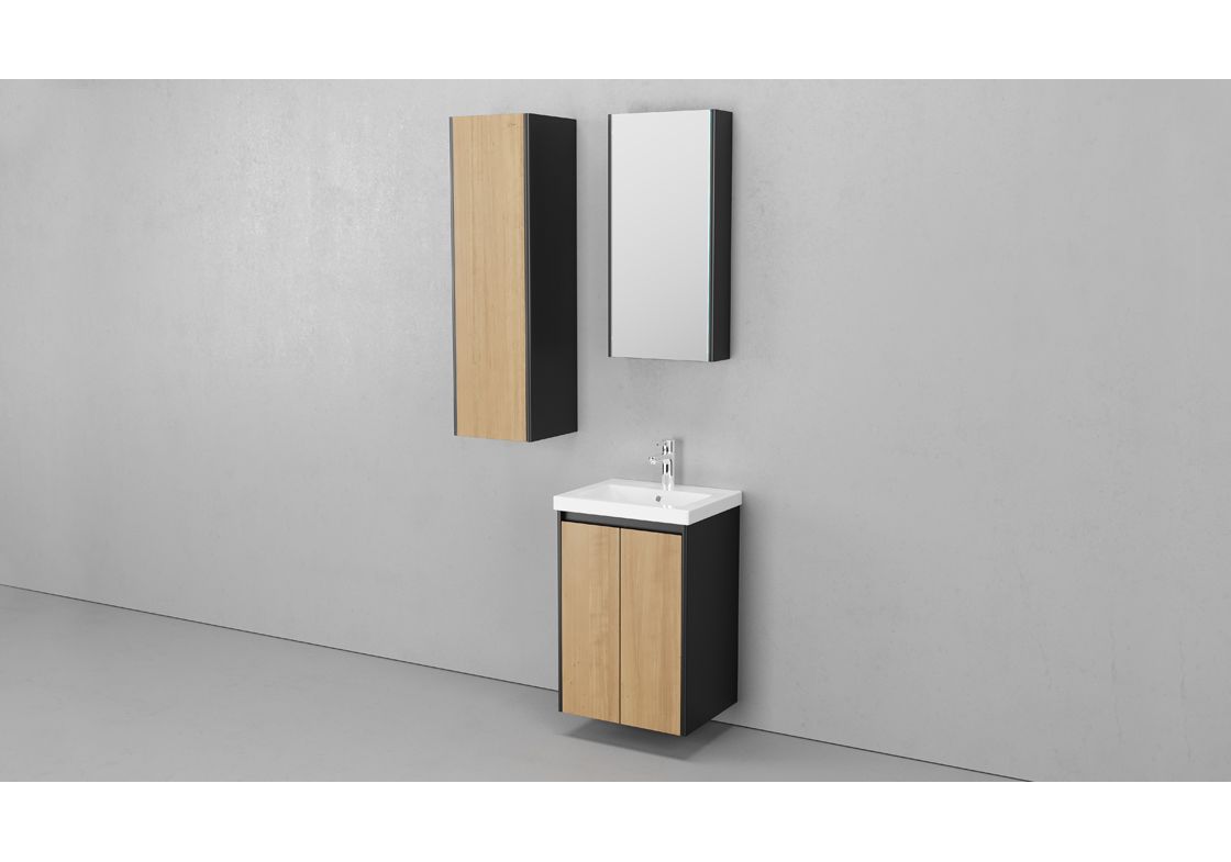 Приобрести зеркало-шкаф velvex klaufs 40 см zskla.40-217, черный