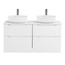 BelBagno Тумба со столешницей ETNA-H60 140 см, подвесная Bianco Lucido