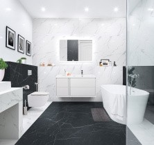 Cezares Тумба подвесная с раковиной BELLAGIO 106 см Bianco Opaco, правосторонняя, белая матовая 54714