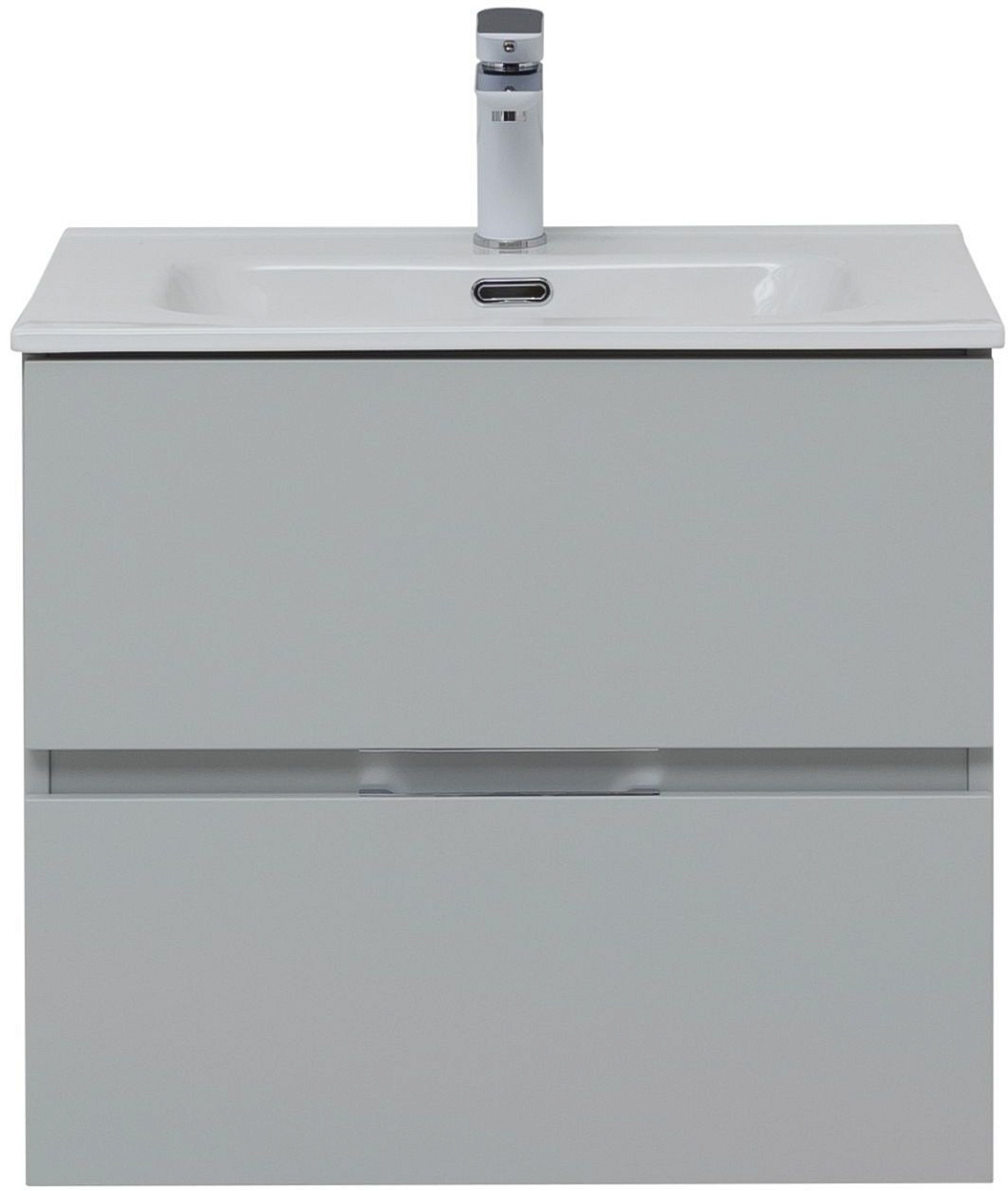 Приобрести aquanet тумба с раковиной алвита new 60 см, 2 ящика, дуб веллингтон белая