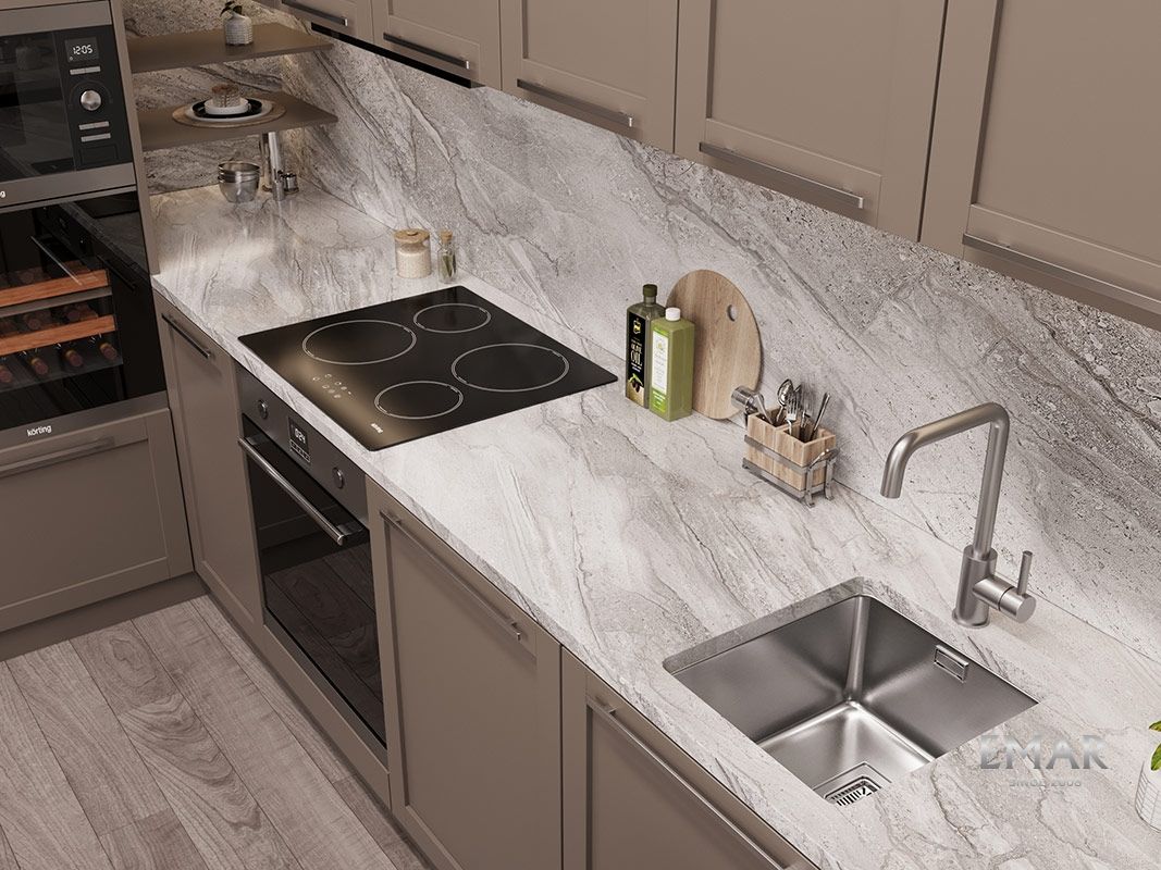 Приобрести oulin кухонная мойка 38х42 см, сатин oulin ol-0362