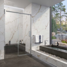 Veconi Душевая дверь Vianno VN-71, 150x195 см, хром, прозрачное VN71-150-01-19C4