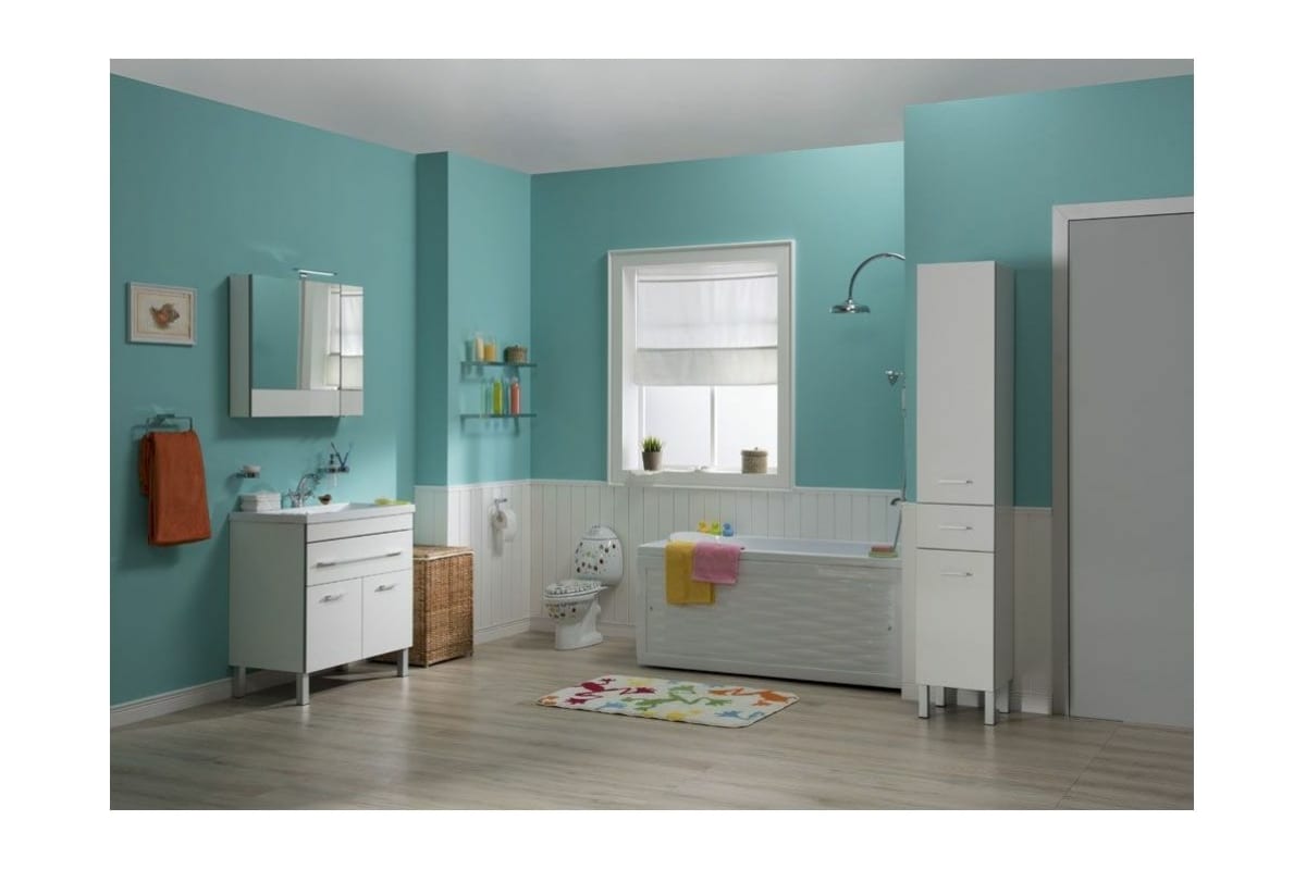 Приобрести aquanet пенал верона 35 см, r белый (с бельевой корзиной)