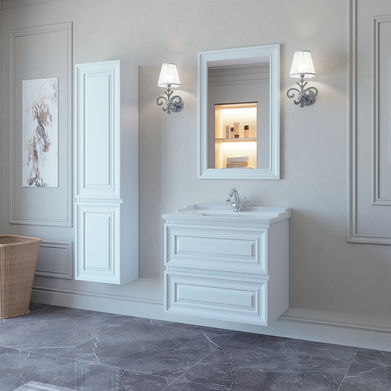 Приобрести caprigo зеркало ponza 60 см, белое 13530-b231