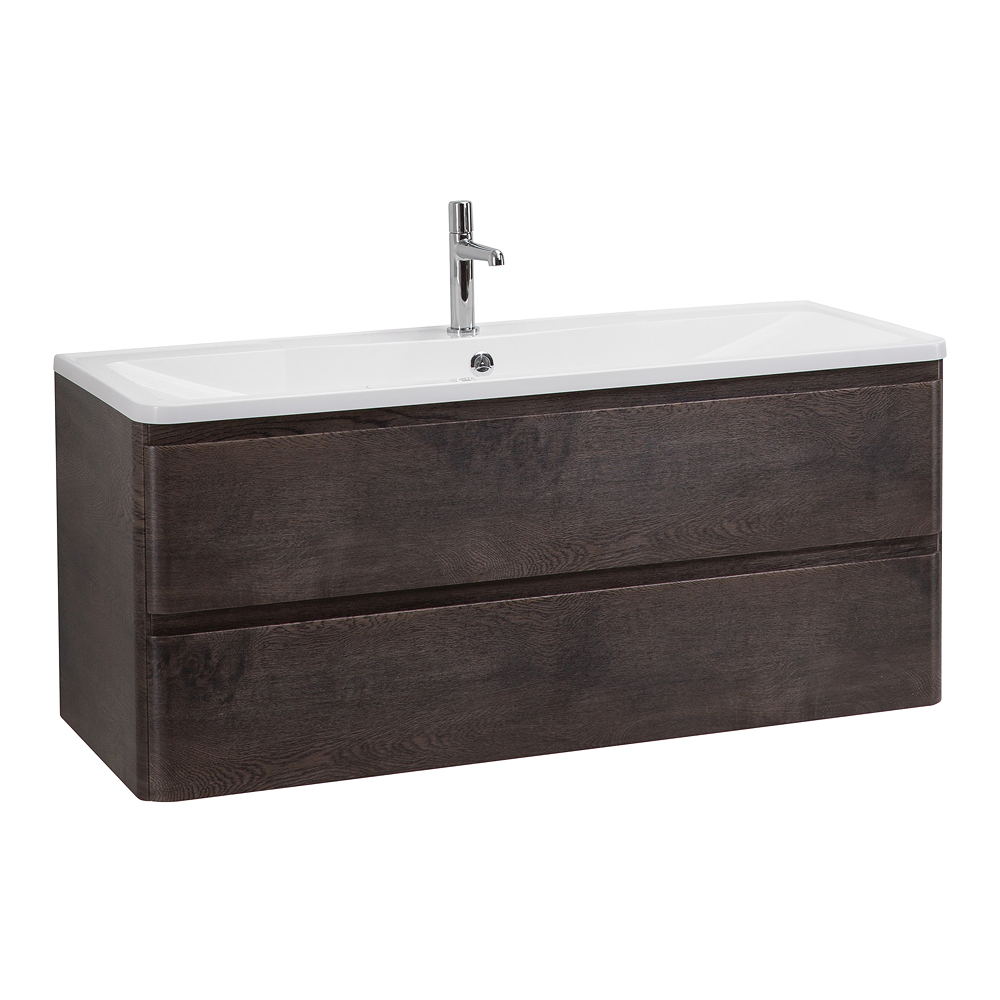 Приобрести belbagno тумба с раковиной albano 120 см, подвесная rovere nature grigio, белая раковина