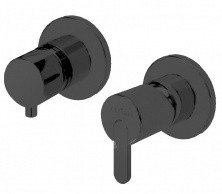 CEZARES Смеситель скрытого монтажа LEAF, черный матовый LEAF-VDIM3-NOP