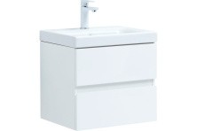 Aquanet Тумба с раковиной Беркли 50 см, белая глянец (2 ящика)