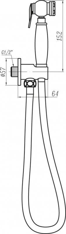 Приобрести cezares гигиенический душ lira 152мм, хром czr-c-ifsc1-01
