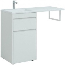 Aquanet Тумба с раковиной Токио 48 см, белая (напольная, 1 ящик)