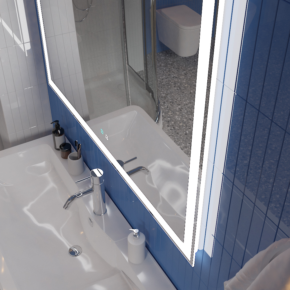 Приобрести belbagno зеркало 100х80 см с голосовым управлением и подогревом spc-grt-1000-800-led-tch-snd