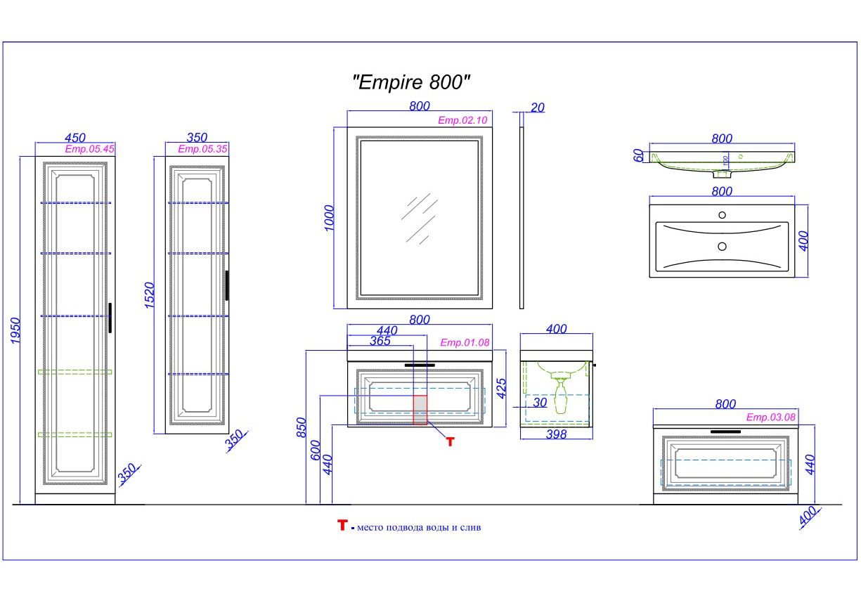 Приобрести зеркало aqwella империя 100 см emp.02.10/w