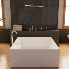 Frank Акриловая ванна F6131 White,150х150 см, отдельностоящая