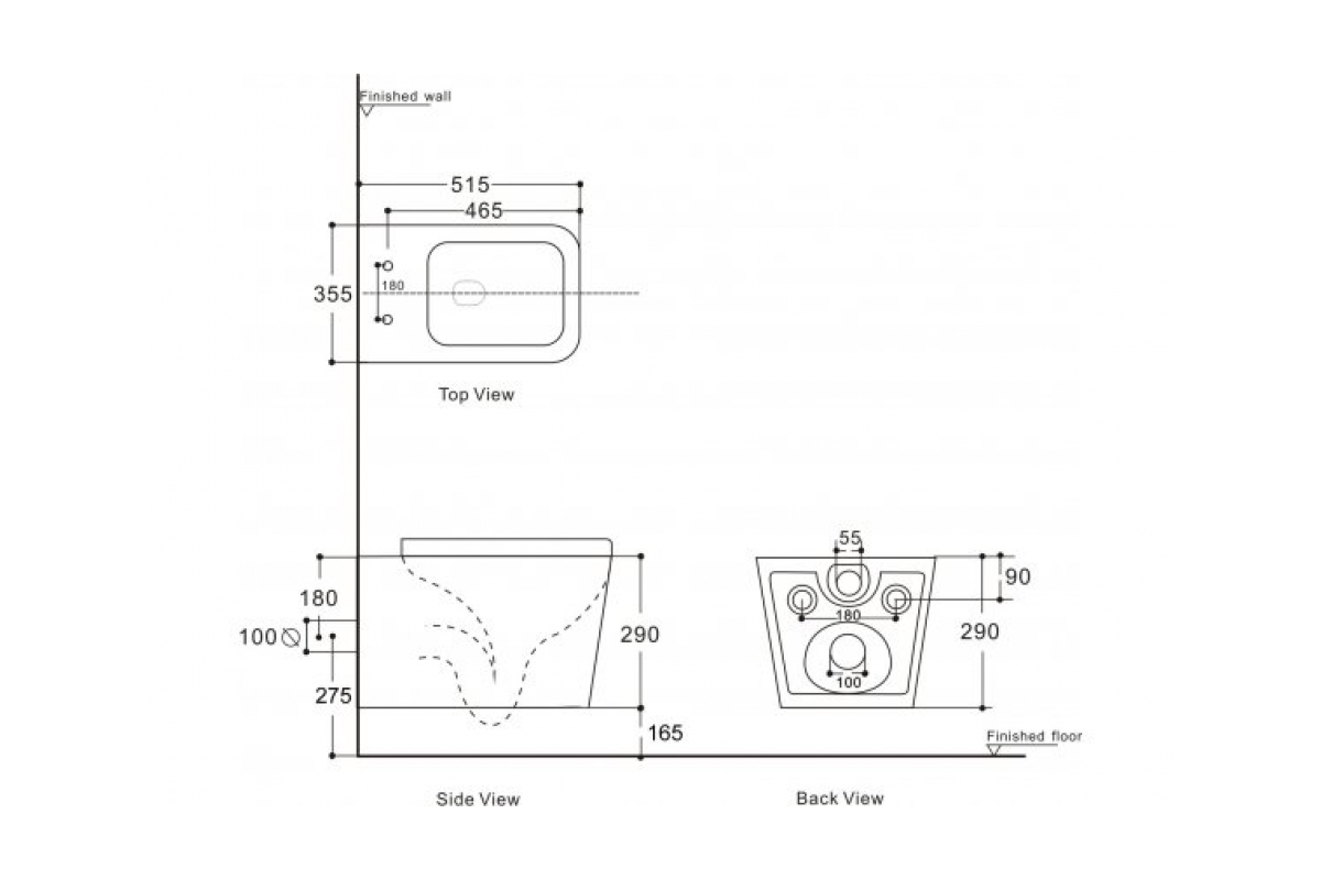 Приобрести aquanet подвесной унитаз rimless tavr-w bl-103n-wht