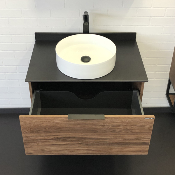 Приобрести сomforty тумба со столешницей и раковиной "порто-75" дуб тёмно-коричневый