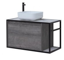 Aquanet Тумба со столешницей Nova Lite Loft 90 см, L дуб рошелье