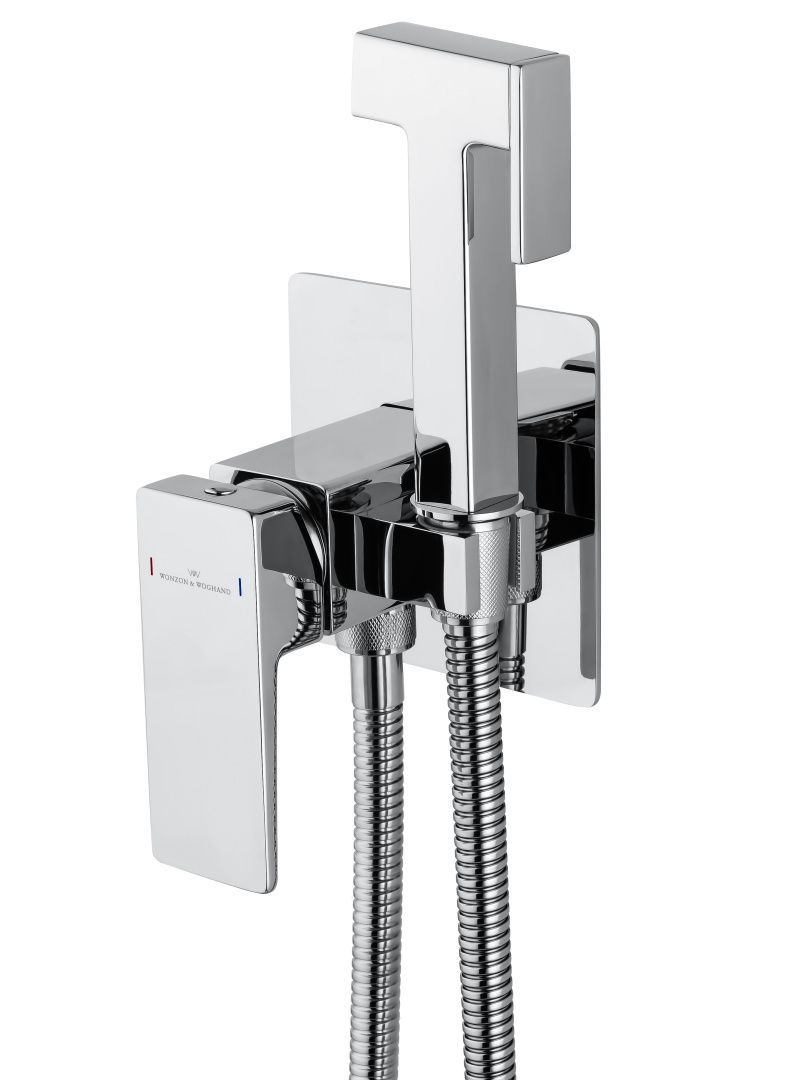 Приобрести смеситель с гигиеническим душем встраиваемый wonzon & woghand cube 2.0, хром (ww-88829068-cr)