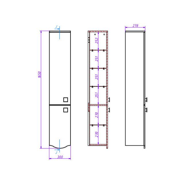 Приобрести caprigo пенал nokturn 30 см, пудра
