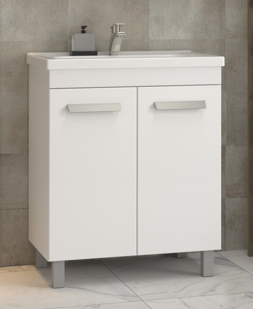Приобрести vigo тумба с раковиной nova 70см, 2 дверцы, напольная, белая tn.nov.mir.70.2d
