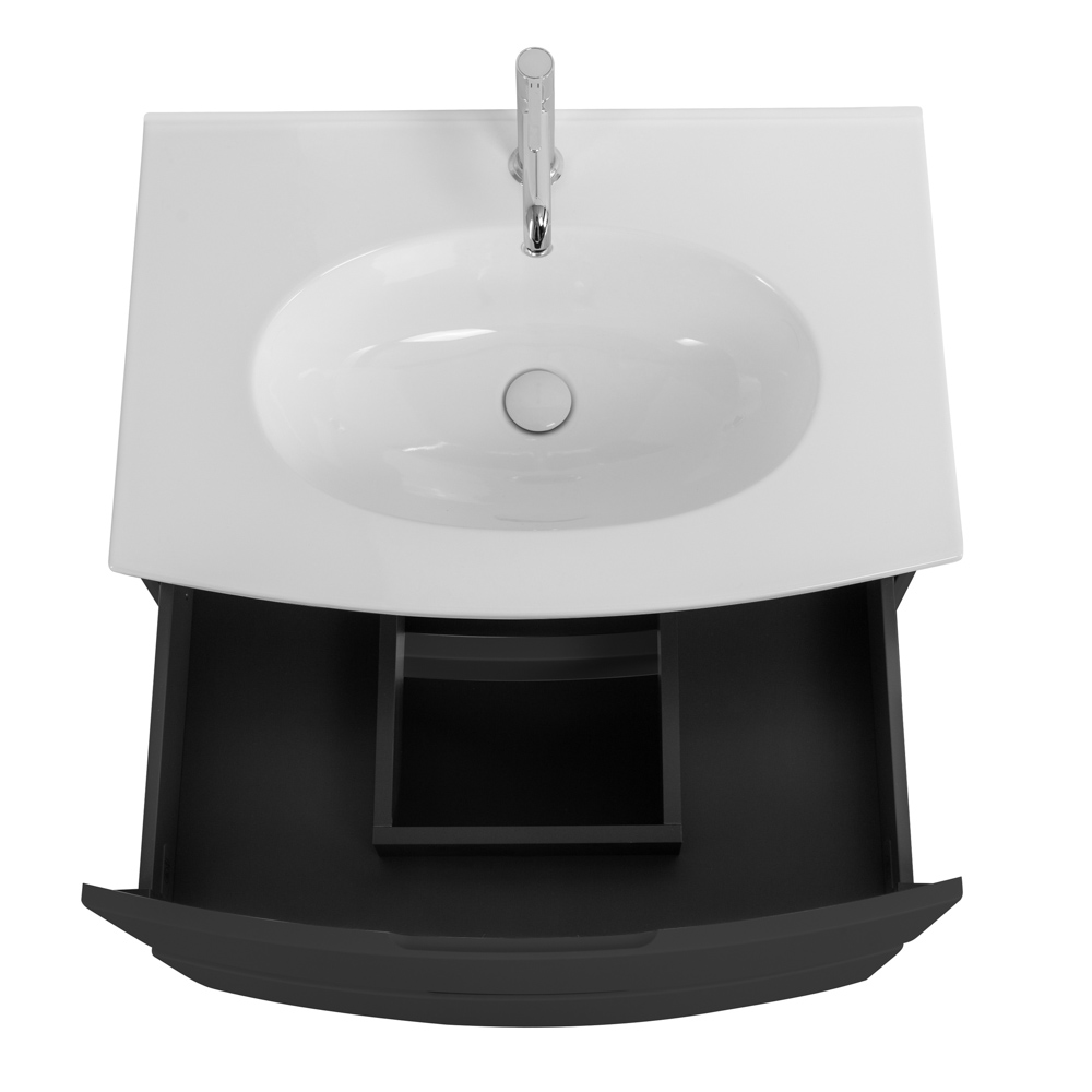 Приобрести cezares тумба подвесная с раковиной elettra 75 см grafite, графит 55522