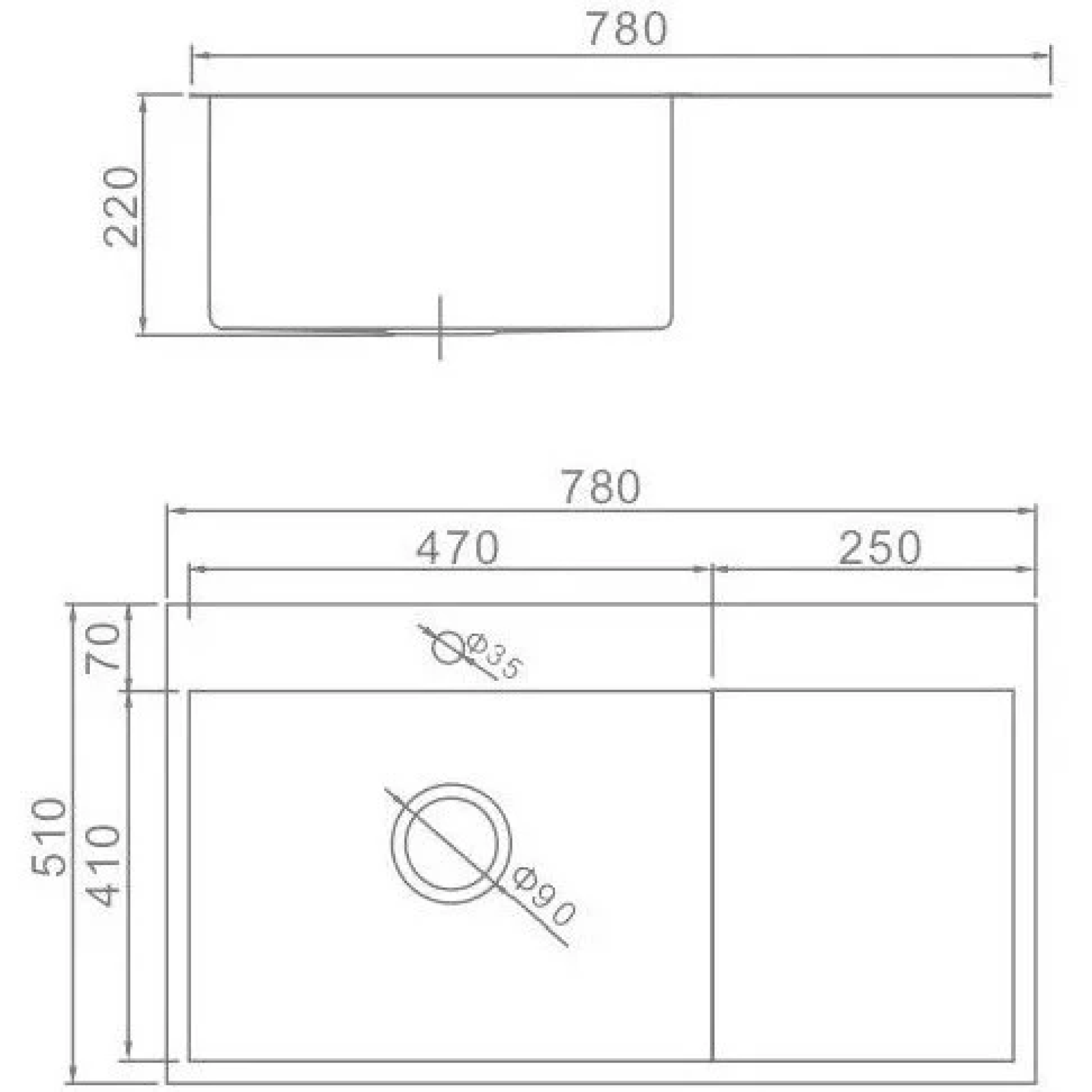Приобрести gerhans кухонная мойка 78х51 см, левосторонняя, графит