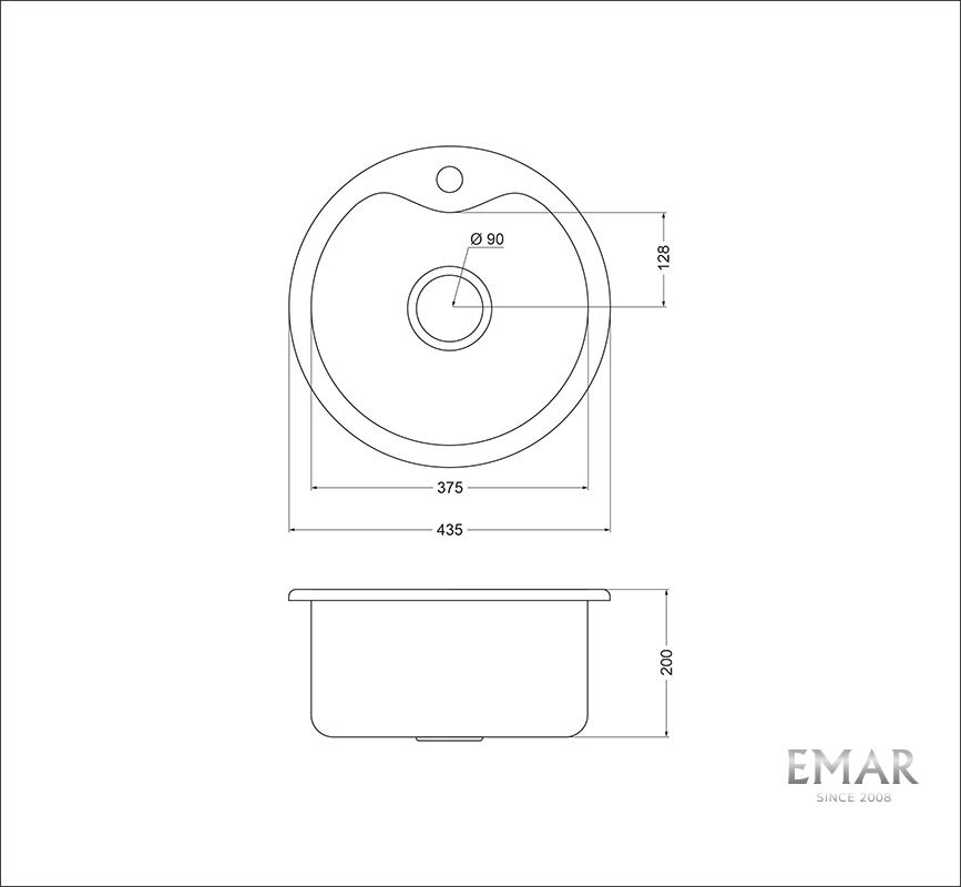 Приобрести oulin кухонная мойка 43х43 см, сатин oulin ol-357