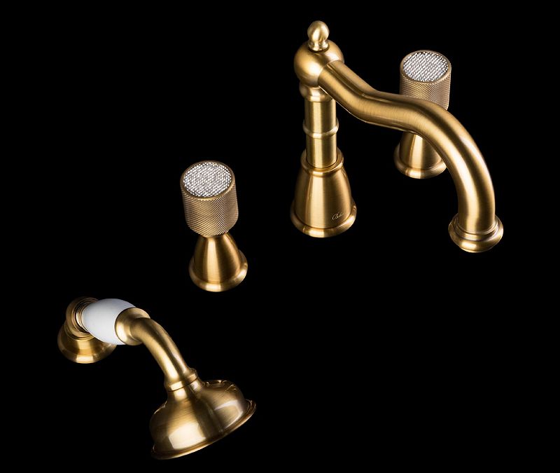 Приобрести boheme смеситель для ванны royale cristal, врезной, бронза\кристаллы 391-royal/crst