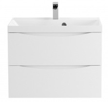 Тумба подвесная с раковиной BelBagno MARINO-600-2C-SO-BO-P 60 см, Bianco Opaco