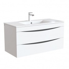 IDDIS Тумба подвесная Cloud с раковиной 100 см. белая CLO10W1i95