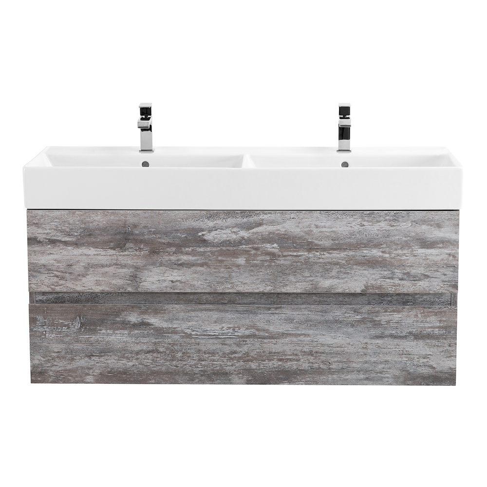 Приобрести cezares тумба подвесная с раковиной molveno 46 120 см legno grigio, серая molveno 46-120-2c-so-2-lg