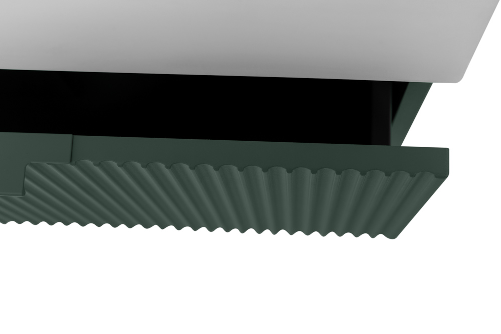 Приобрести cezares тумба подвесная с раковиной premium 70 см plisse verde opaco, серая 55420