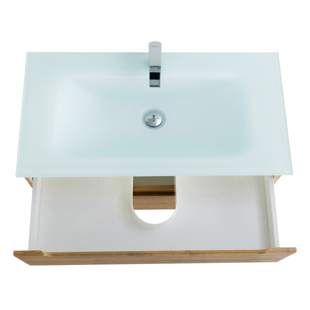 Приобрести belbagno тумба с раковиной etna 100 см, подвесная rovere nature, стеклянная раковина