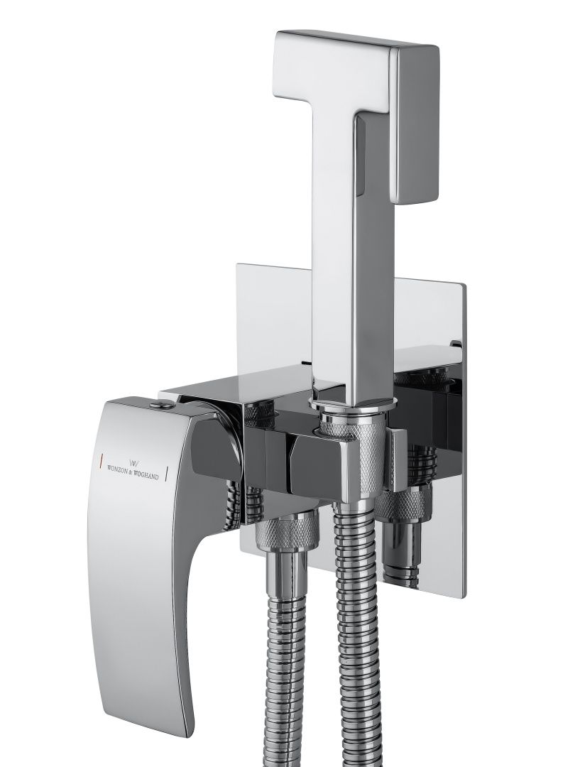 Приобрести смеситель с гигиеническим душем встраиваемый wonzon & woghand fit, хром (ww-88829009-cr)
