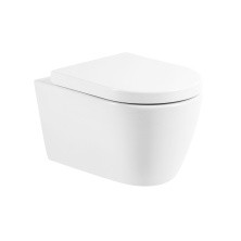 BelBagno Унитаз безободковый подвесной MARINO с сиденьем дюропласт, микролифт, белый BB105CHR/BB105SC