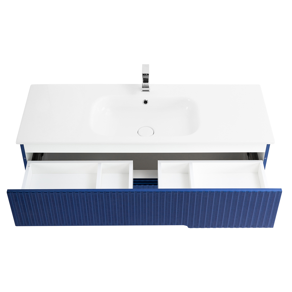 Приобрести cezares тумба подвесная с раковиной duet 120 см sapfiro, синяя duet-1200-2c-so-spf-p