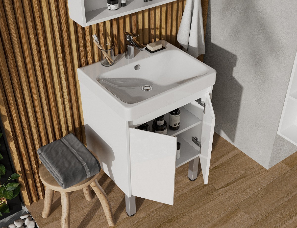 Приобрести акватон тумба c раковиной сканди 55 doors универсальная, белая