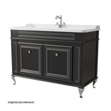 Caprigo Тумба с раковиной FRESCO 120 см, черная, эмаль