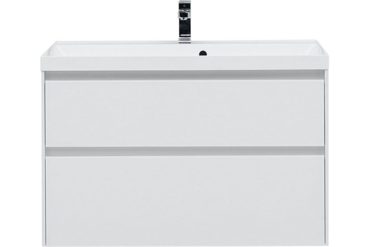 Приобрести aquanet тумба с раковиной гласс 100 см, белая