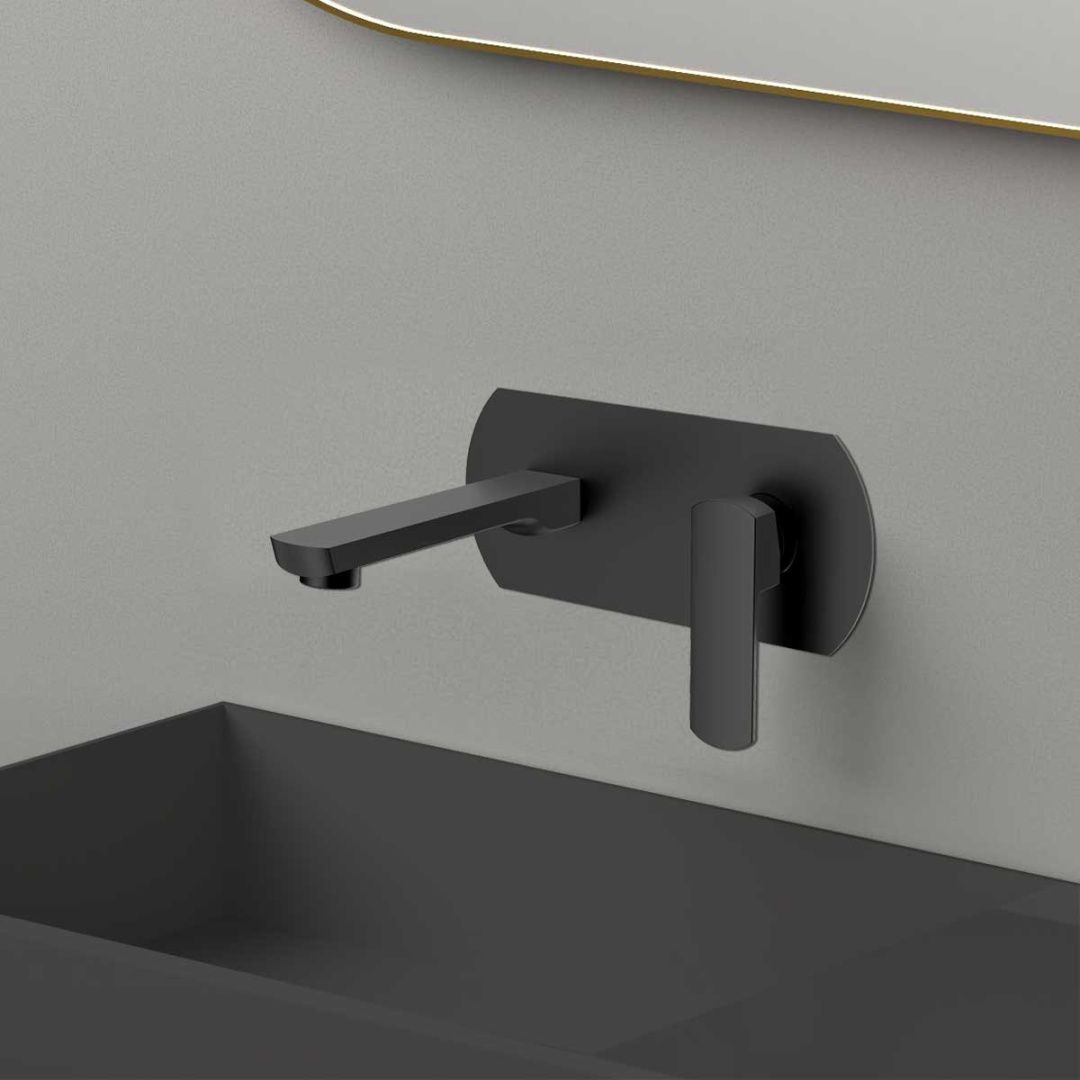 Приобрести vincea смеситель для раковины next, настенный, черный матовый vbfw-1n1mb