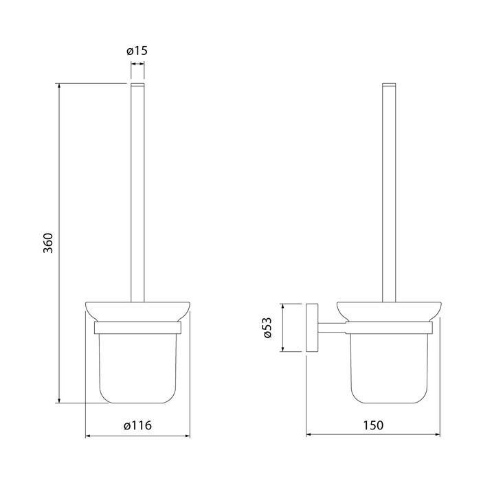 Приобрести iddis ёршик для унитаза sena 360мм, хром senssg0i47