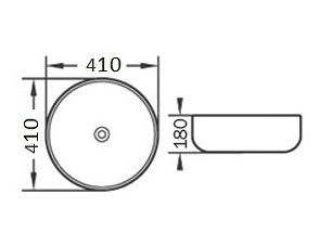 Приобрести раковина-чаша ceramalux 40 см w 1532