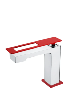 Boheme Смеситель для раковины Q, хром\красный 141-CRR