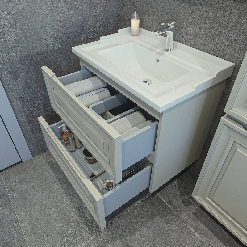 Приобрести caprigo тумба с раковиной подвесная ponza 70 см, темно серая 13520-030.000.00.20