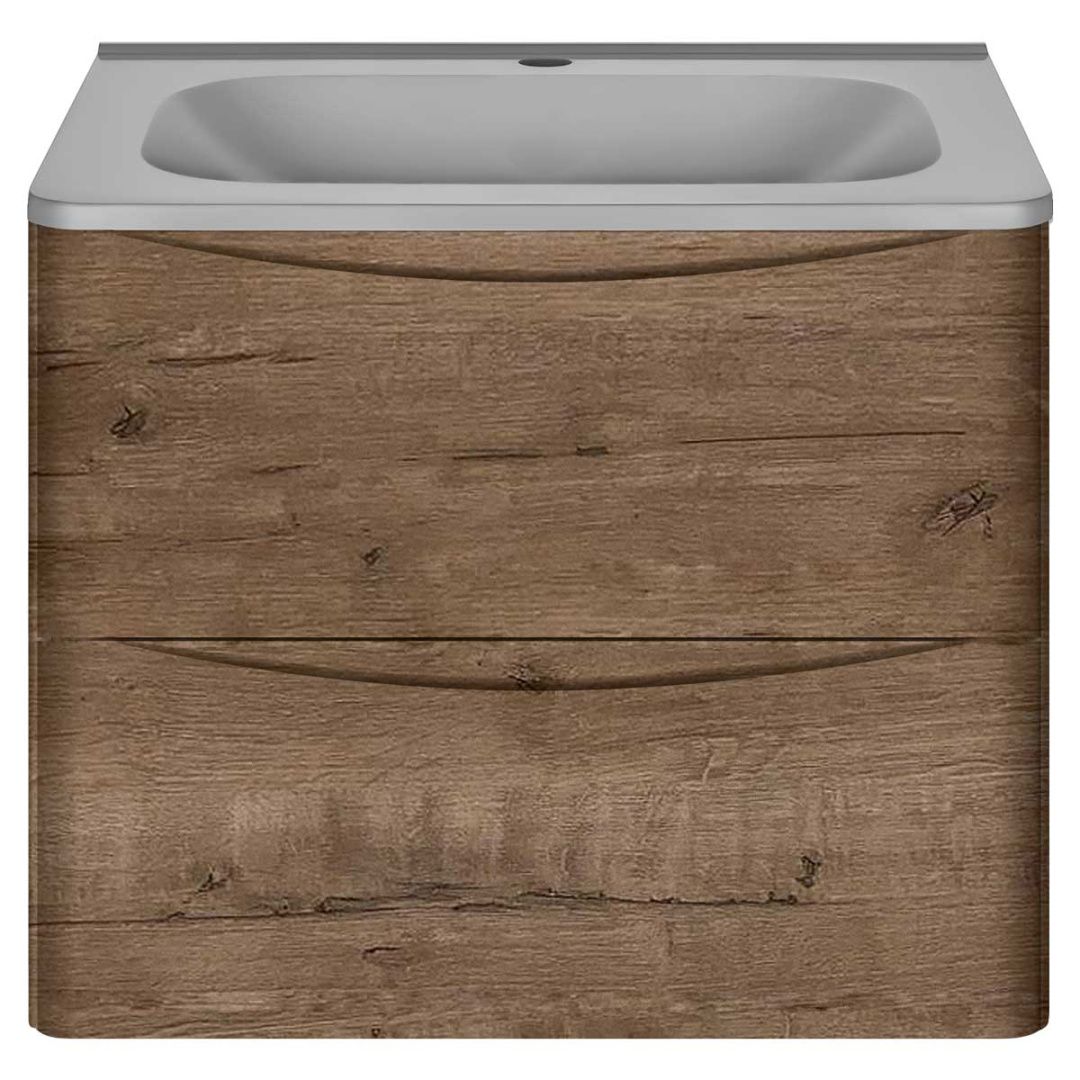 Приобрести vincea тумба подвесная paola 60 см, дуб винтаж с серой матовой раковиной vmc-2p600vo;vcb-2vp600g