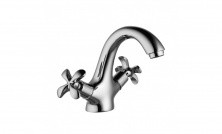 LEMARK Смеситель для раковины Flora, двухвентильный, хром LM0106C