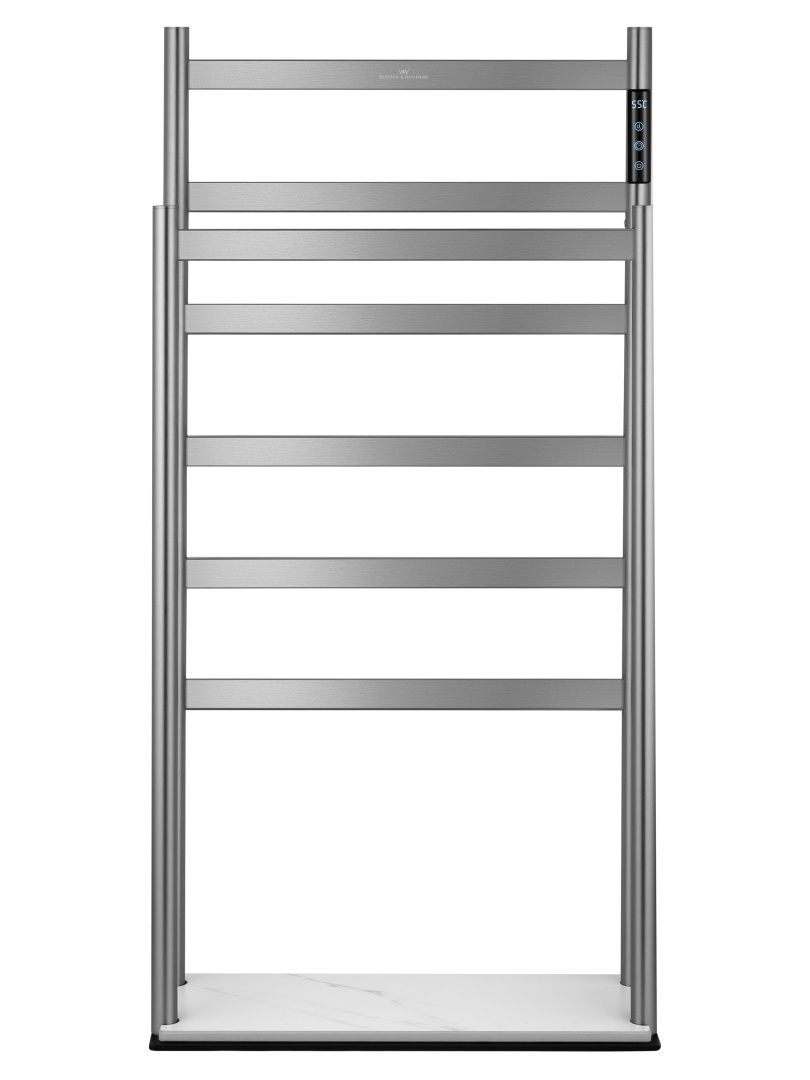 Приобрести полотенцесушитель электрический напольный wonzon & woghand essen, брашированный никель (ww-a407-br)