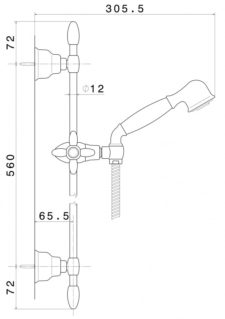 Приобрести kerama marazzi душевой гарнитур muse 560мм, потертая бронза 9191km.31.023