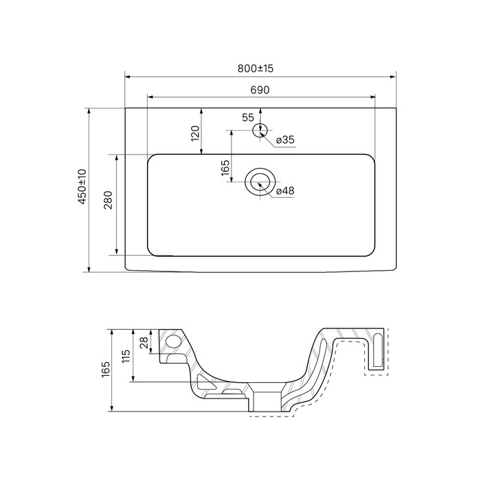 Приобрести iddis тумба подвесная mirro с раковиной 80 см. белая\под дерево mir80w0i95k
