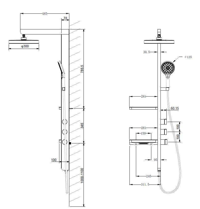 Приобрести vincea душевая стойка inspire, белая матовая vsfs-3i11w
